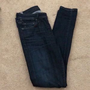 Dark wash skinny jeans